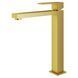 Змішувач для умивальника високий Mariner Quadra QUA0052-OB, Brushed Gold QUA0052-OB фото