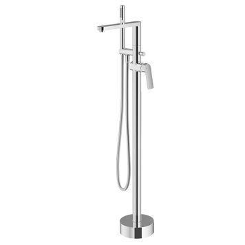 Підлоговий змішувач з душовим гарнітуром Mariner Tao TAO0091-CR, Chrome TAO0091-CR фото