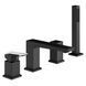 Смеситель с лейкой на борт ванны 4 отверстия Mariner Hyper HYP9125-NOTL+LEV001C-BONOTL, Matte Black HYP9125-NOTL+LEV001C-BONOTL фото