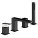 Смеситель с лейкой на борт ванны 4 отверстия Mariner Hyper HYP9125-NOTL+LEV001C-CBOTL, Matte Black HYP9125-NOTL+LEV001C-CBOTL фото